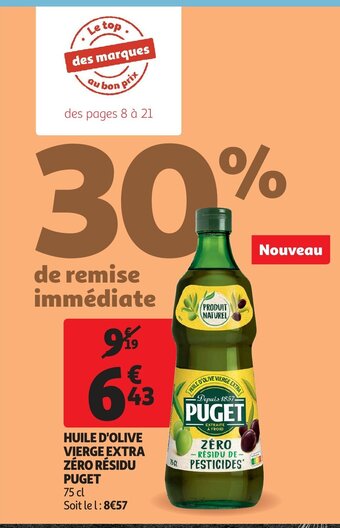 Puget Huile d'olive vierge extra zero residu 75cl