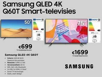 CompuDeals Samsung qled 4k q60t smart-televisies aanbieding