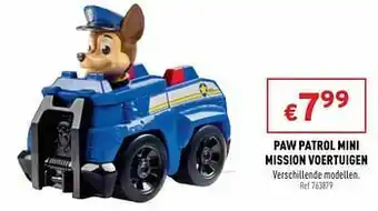 Trafic Paw patrol mini mission voertuigen aanbieding