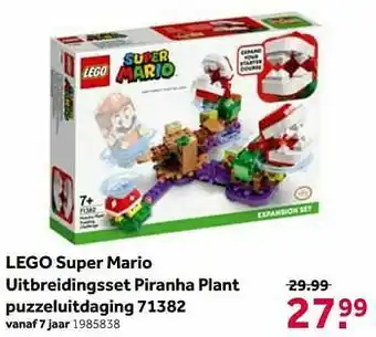 Intertoys Lego super mario uitbreidingsset piranha plant puzzeluitdaging 71382 aanbieding
