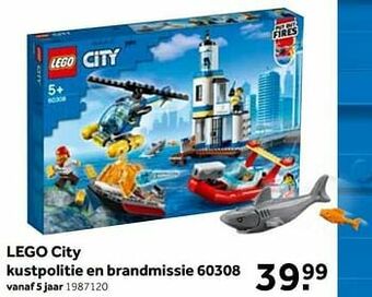 Intertoys Lego city kustpolitie en brandmissie 60308 aanbieding