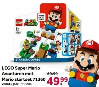 Intertoys Lego super mario avonturen met mario startset 71360 aanbieding