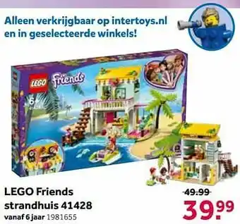 Intertoys Lego friends strandhuis 41428 aanbieding