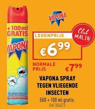 Trafic Vapona spray tegen vliegende insecten aanbieding