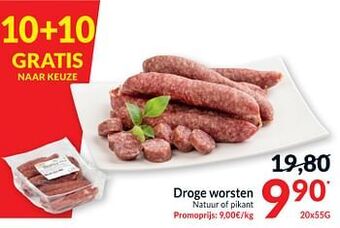 Intermarché Droge worsten natuur of pikant aanbieding