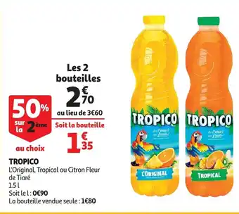 Auchan Tropico 1.5L les 2 bouteilles aanbieding