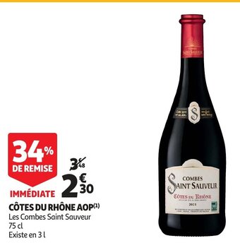 Auchan Cotes du rhone AOP 75cl aanbieding