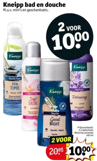 Kruidvat Kneipp bad en douche aanbieding