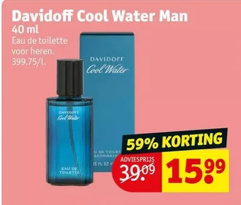 Kruidvat Davidof cool water man 40 ml aanbieding