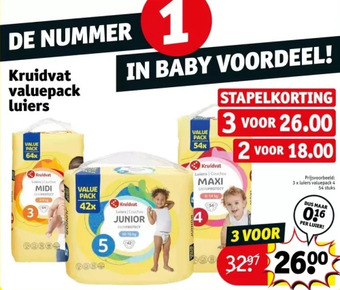 Kruidvat Kruidvat valuepack luiers aanbieding