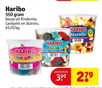 Kruidvat Haribo 550 gram aanbieding