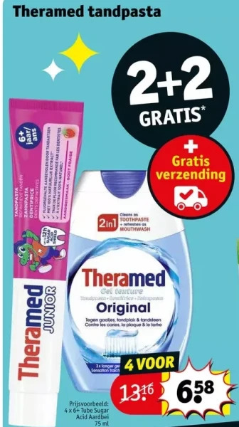 Kruidvat Theramed tandpasta aanbieding