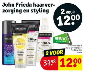 Kruidvat John frieda haarver- zorging en styling aanbieding
