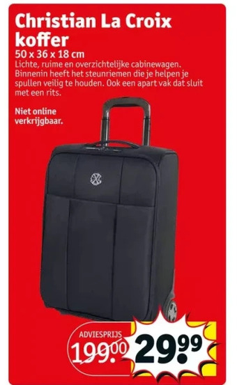 Kruidvat Christian la croix koffer aanbieding