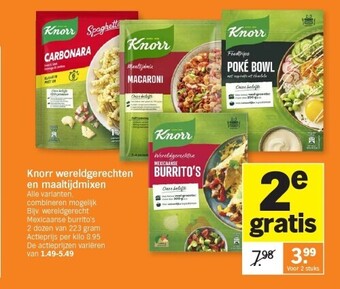 Albert Heijn Knorr wereldgerechten en maaltijdmixen aanbieding