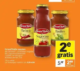 Albert Heijn Grand’italia sauzen aanbieding