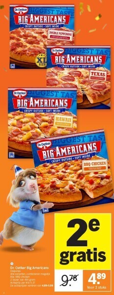Albert Heijn Dr. oetker big americans aanbieding