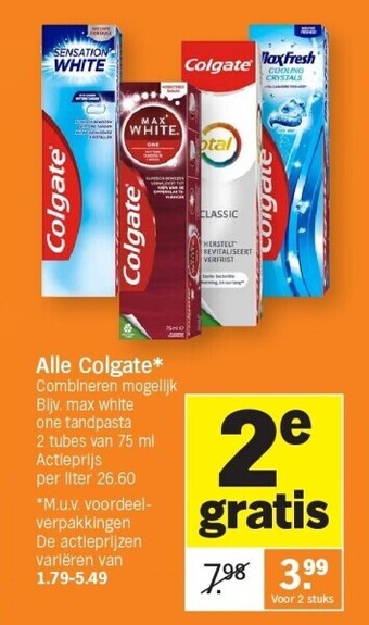 Albert Heijn Alle colgate aanbieding