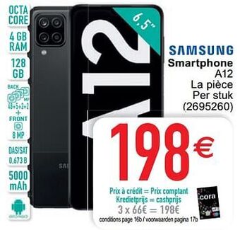 Cora Samsung smartphone a12 aanbieding