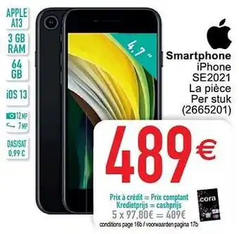 Cora Apple smartphone iphone-se 2021 aanbieding