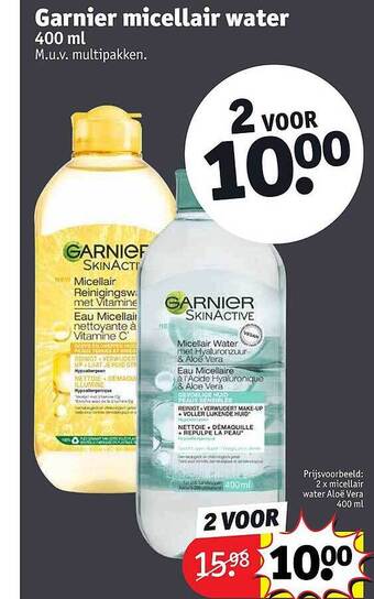 Kruidvat Garnier micellair water aanbieding
