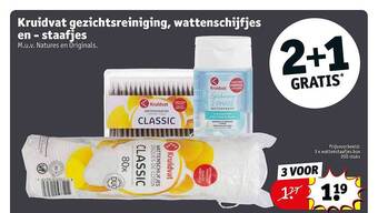 Kruidvat Kruidvat gezichtsreiniging, wattenschijfjes en staafjes aanbieding
