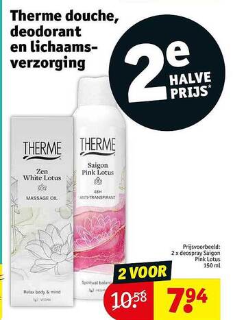 Kruidvat Therme douche, deodorant en lichaamsverzorging aanbieding