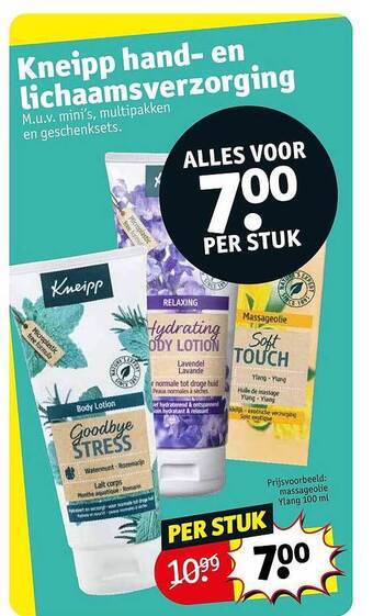 Kruidvat Kneipp hand en lichaamsverzorging aanbieding