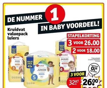 Kruidvat Kruidvat valuepack luiers aanbieding