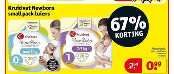 Kruidvat Kruidvat newborn smallpack luiers aanbieding