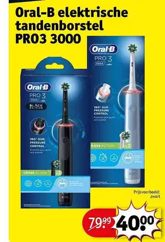 Kruidvat Oralb elektrische tandenborstel pro3 3000 aanbieding