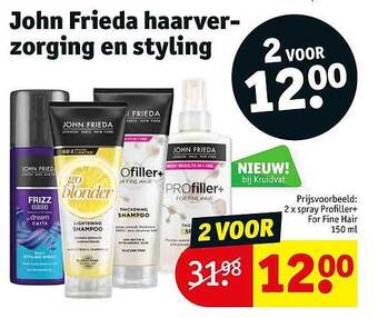 Kruidvat John frieda haarverzorging en styling aanbieding