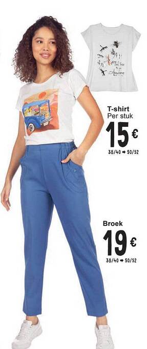 Cora Tshirt, broek aanbieding