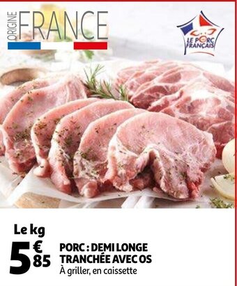 Auchan Porc: Demi-Longe Tranchee Avec Os aanbieding