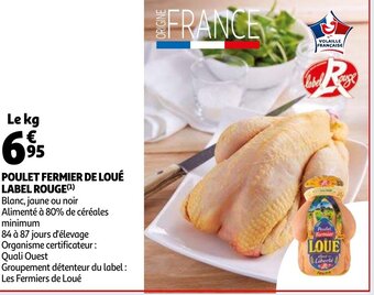 Auchan Poulet Fermier De Loue Label Rouge aanbieding