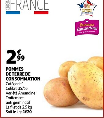 Auchan Pommes de Terre de Consommation aanbieding