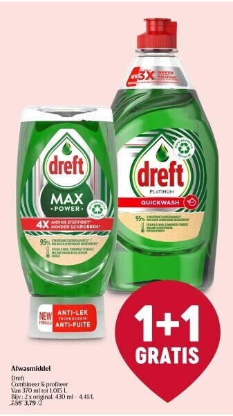 Delhaize Afwasmiddel dreft aanbieding