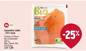 Gerookte zalm -25% zout