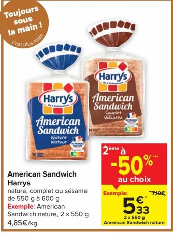 Harrys American Sandwick 2 x 550g