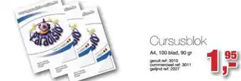 Cursosblok A4