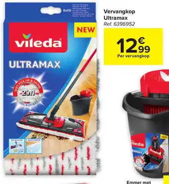 Carrefour Vileda Ultramax Vervangkop Ref. 6396952 aanbieding