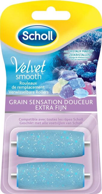 Scholl velvet smooth - navulling eeltverwijderaar - extra fijn - voetvijl - 2 stuks