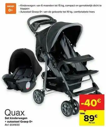 Set kinderwagen + autostoel groep 0+
