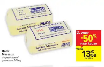 Carrefour Massaux Boter 500g aanbieding
