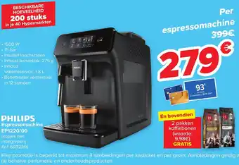 Carrefour Philips Espressomachine EP1220/00 Ref. 6932366 aanbieding