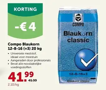 AVEVE Compo blaukorn 12-8-16 (+3) 20 kg aanbieding