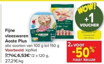 Carrefour Fijne vleeswaren aoste plus aanbieding