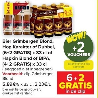 Carrefour Bier grimbergen blond aanbieding
