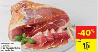 Carrefour Italiaanse ham aanbieding