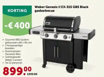 AVEVE Weber genesis ii ex-315 gbs black gasbarbecue aanbieding